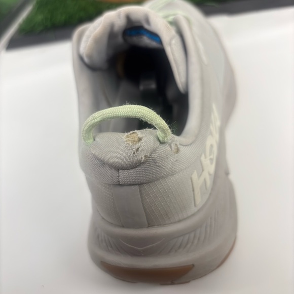 Hoka One One Transport Shoes Harbor Mist Lime Glow Gray Women’s Size  11B - Picture 9 of 9